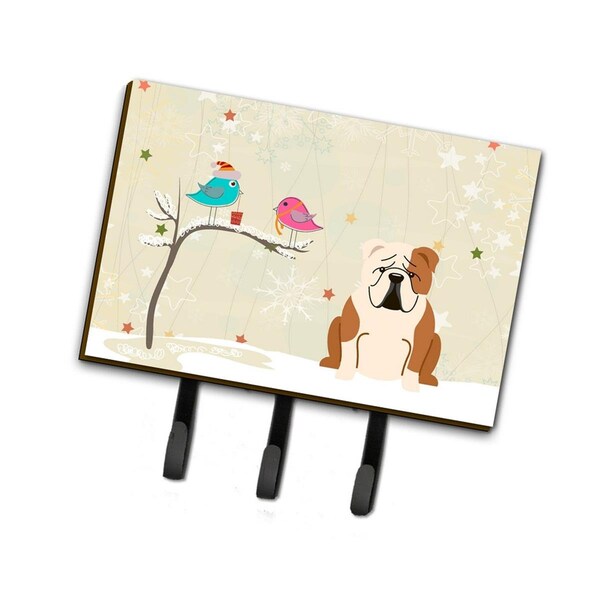 Jensendistributionservices Christmas Presents Between Friends English Bulldog Fawn White Leash or Key Holder MI1707726 - main